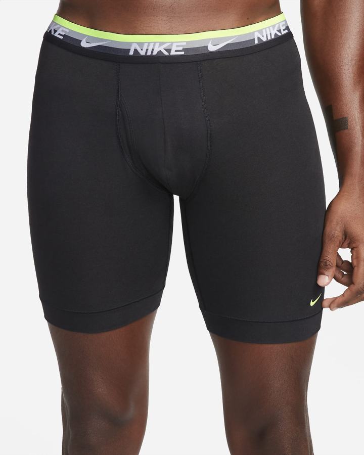 Nike Dri-FIT Essential Cotton Stretch Long Boxer Briefs Muške Donje Rublje Crne Visebojne | HR-63915UWZJ