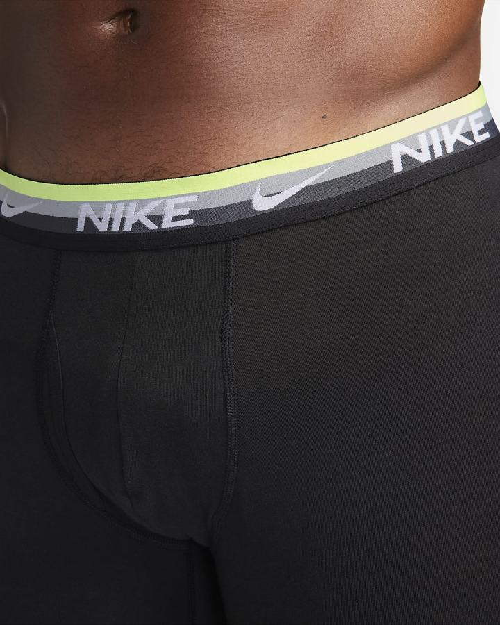 Nike Dri-FIT Essential Cotton Stretch Long Boxer Briefs Muške Donje Rublje Crne Visebojne | HR-63915UWZJ