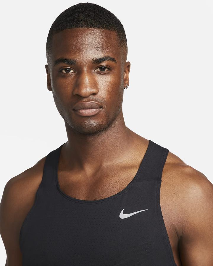 Nike Dri-FIT Fast Racing Singlet Muške Majica Bez Rukava Crne | HR-90268YDVJ