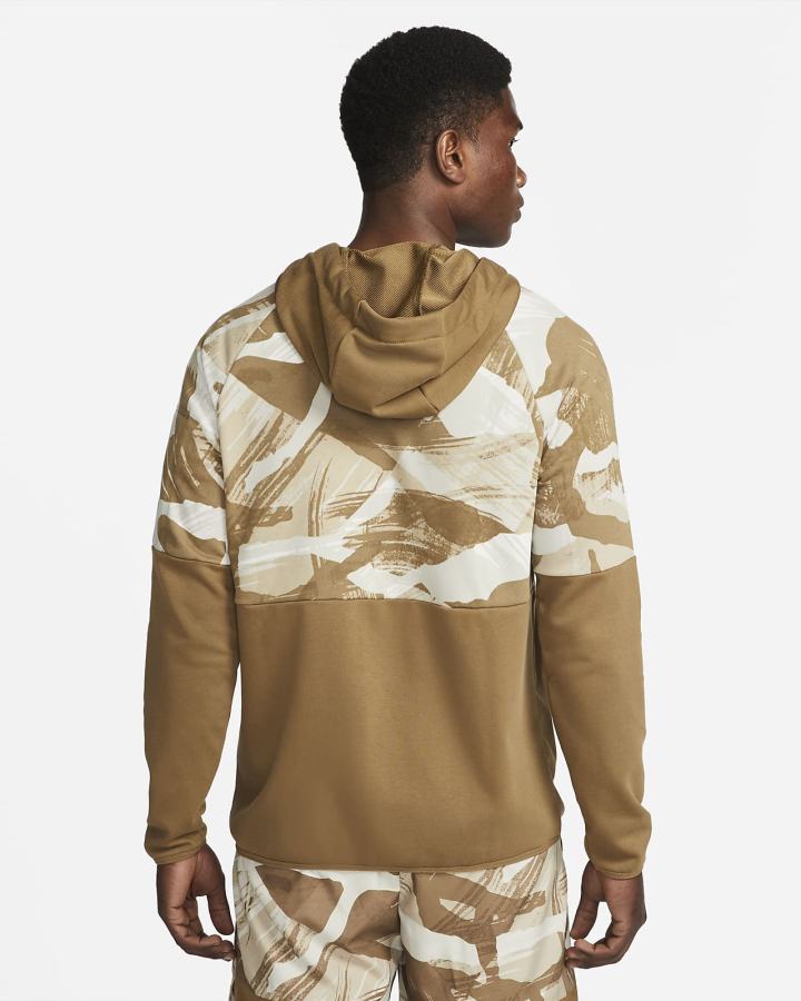 Nike Dri-FIT Fleece Full-Zip Camo Fitness Muške Majica S Kapuljačom Crne | HR-35891DKUO