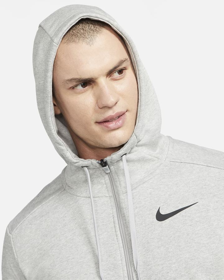 Nike Dri-FIT Full-Zip Training Muške Majica S Kapuljačom Tamno Sive Crne | HR-09613IJVU