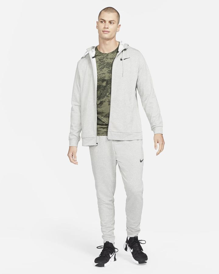 Nike Dri-FIT Full-Zip Training Muške Majica S Kapuljačom Tamno Sive Crne | HR-09613IJVU