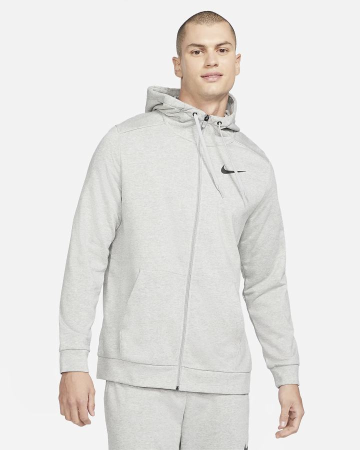 Nike Dri-FIT Full-Zip Training Muške Majica S Kapuljačom Tamno Sive Crne | HR-09613IJVU