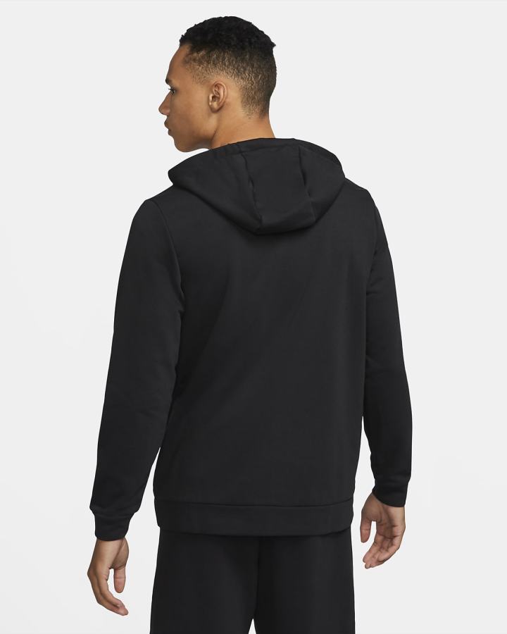 Nike Dri-FIT Full-Zip Training Muške Majica S Kapuljačom Crne Bijele | HR-14507CJHQ