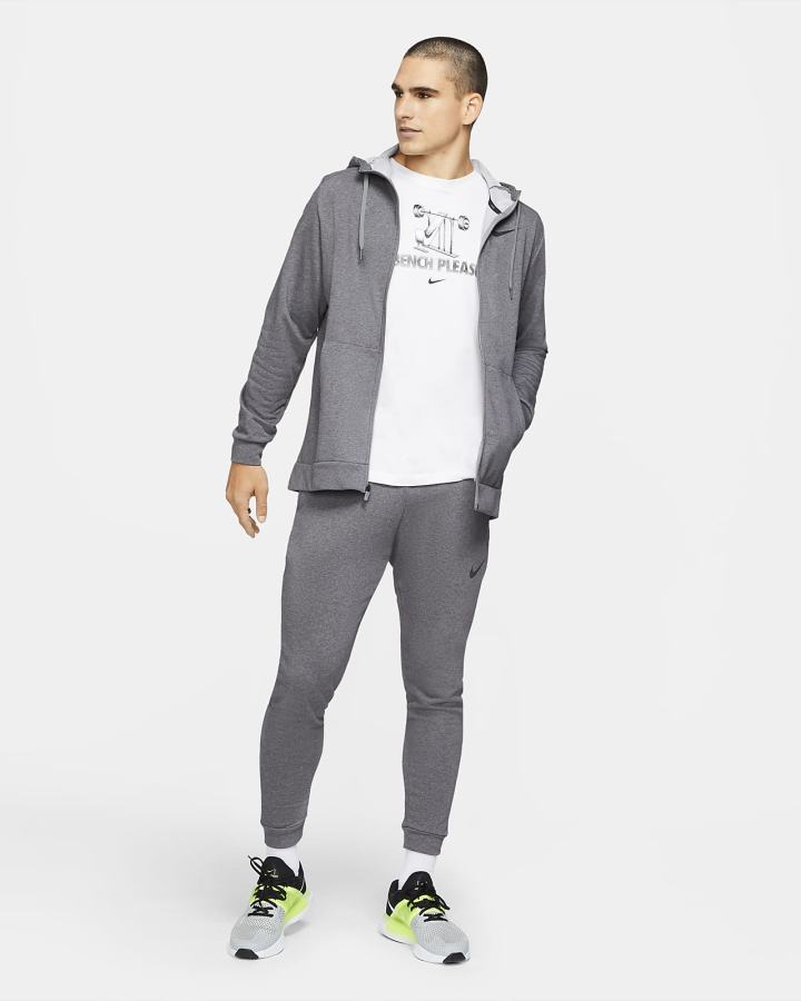 Nike Dri-FIT Full-Zip Training Muške Majica S Kapuljačom Sive Crne | HR-28169FAVI