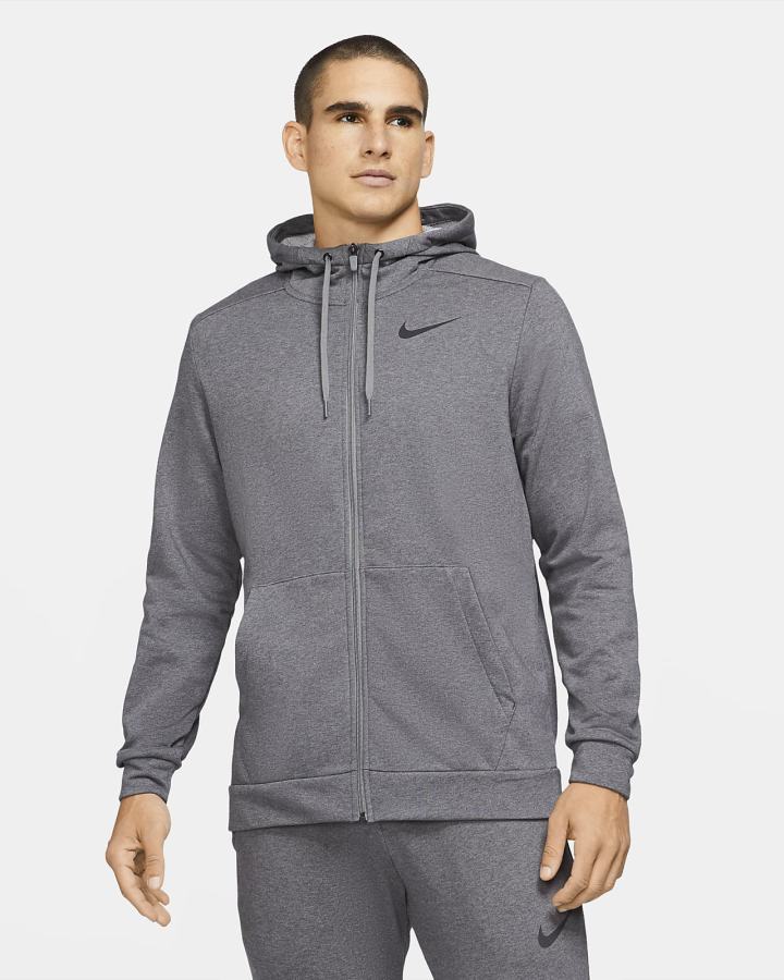 Nike Dri-FIT Full-Zip Training Muške Majica S Kapuljačom Sive Crne | HR-28169FAVI