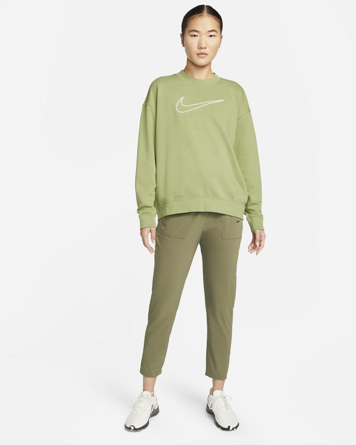 Nike Dri-FIT Get Fit Graficke Crewneck Ženske Dukserice Bijele | HR-07486ISEX