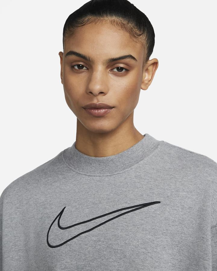 Nike Dri-FIT Get Fit Graficke Crewneck Ženske Dukserice Tamno Sive Crne | HR-19824LGHJ