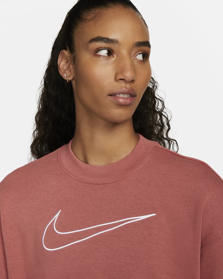 Nike Dri-FIT Get Fit Graficke Crewneck Ženske Dukserice Crvene Bijele | HR-71208JHBQ