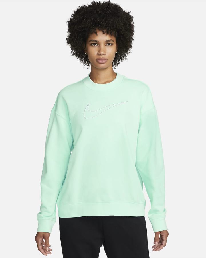 Nike Dri-FIT Get Fit Graficke Crewneck Ženske Dukserice Menta Bijele | HR-91634HDOT