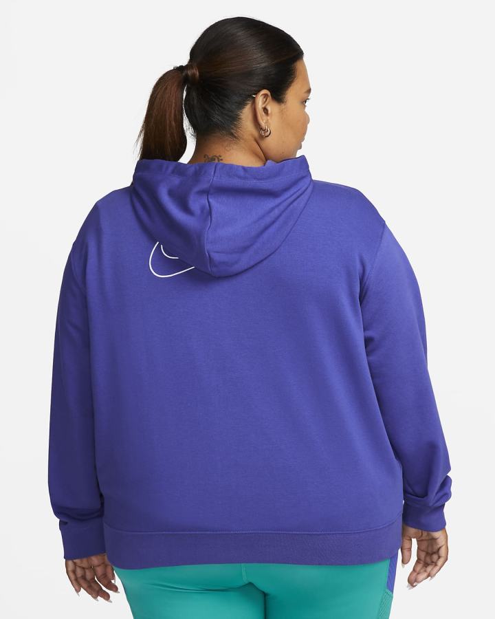 Nike Dri-FIT Get Fit Graficke Full-Zip Training (Plus Size) Ženske Majica S Kapuljačom Bijele | HR-79826HZAN