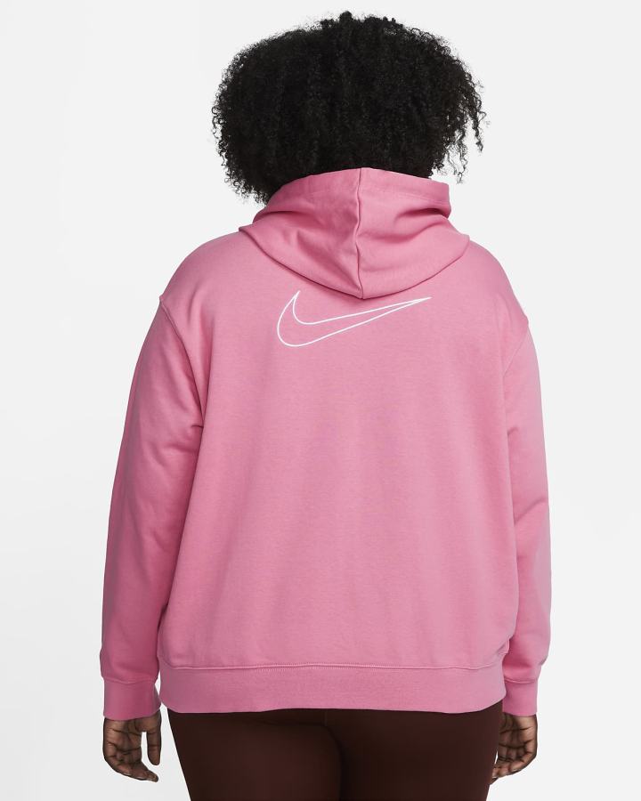 Nike Dri-FIT Get Fit Graficke Full-Zip Training (Plus Size) Ženske Majica S Kapuljačom Bijele | HR-90738GOKF