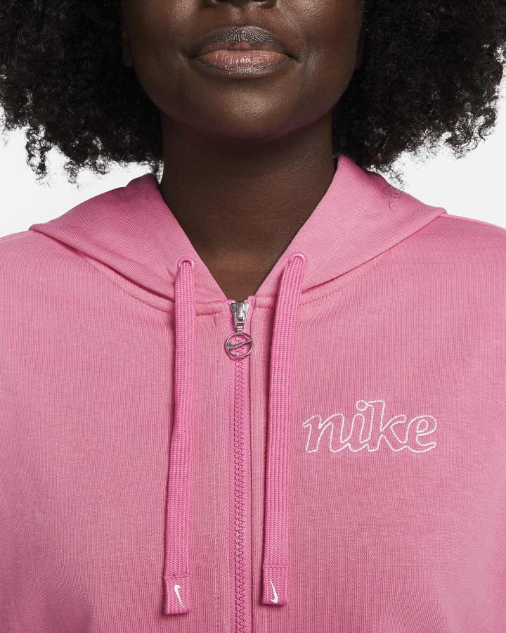 Nike Dri-FIT Get Fit Graficke Full-Zip Training (Plus Size) Ženske Majica S Kapuljačom Bijele | HR-90738GOKF