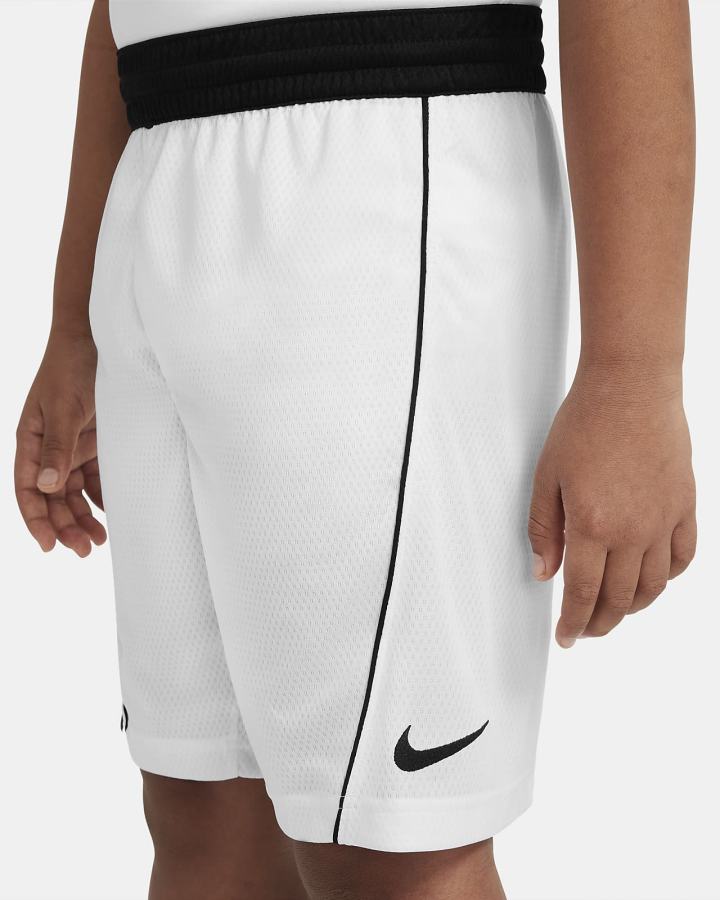 Nike Dri-FIT Kids Basketball Za Dječake Kratke Hlače Bijele Crne | HR-13796OYTG