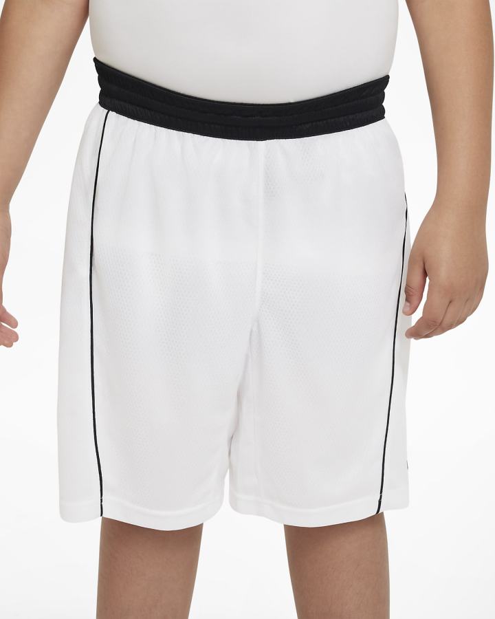 Nike Dri-FIT Kids Basketball Za Dječake Kratke Hlače Bijele Crne | HR-28791AKLY