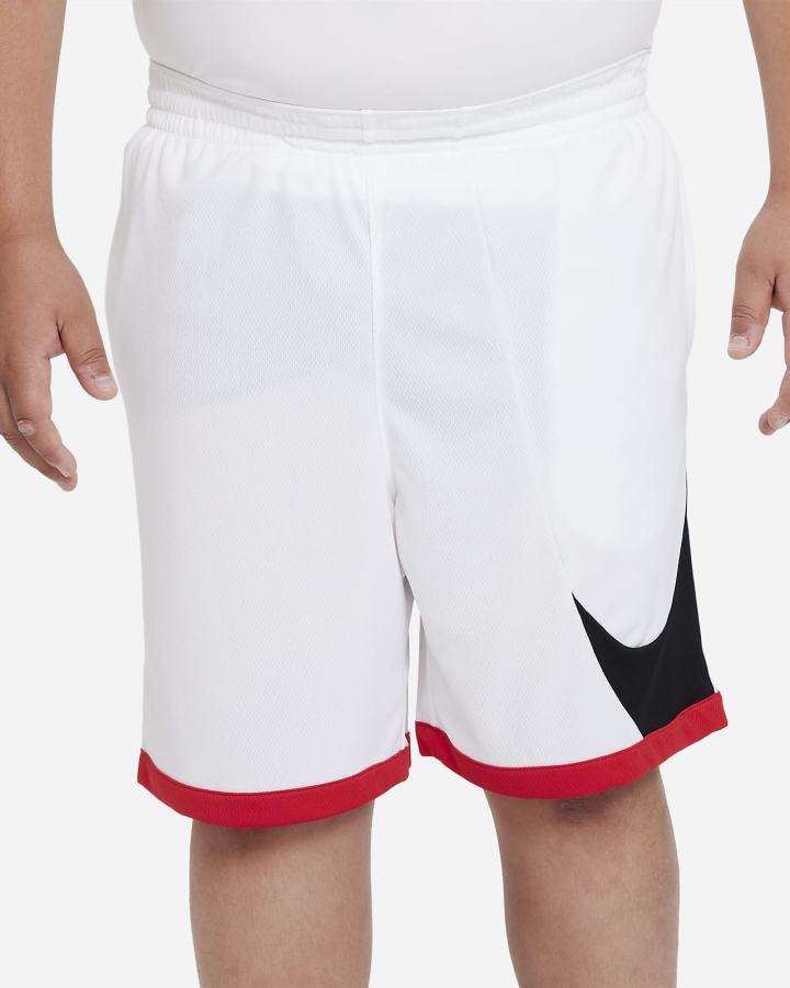 Nike Dri-FIT Kids Basketball Za Dječake Kratke Hlače Bijele Crvene Crne | HR-71604GDSA