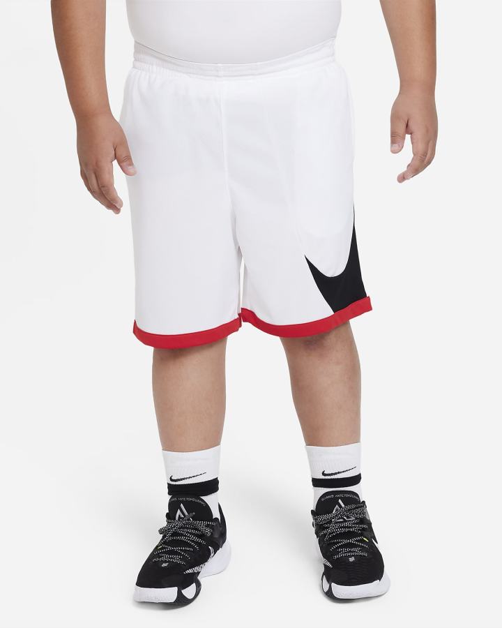 Nike Dri-FIT Kids Basketball Za Dječake Kratke Hlače Bijele Crvene Crne | HR-71604GDSA