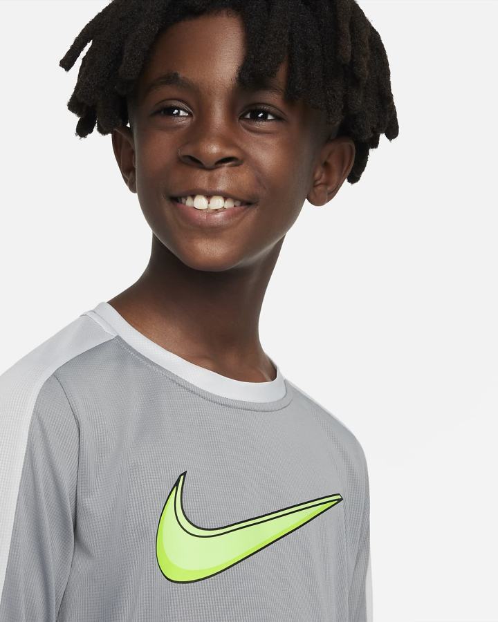 Nike Dri-FIT Kids Long-Sleeve Training Top Za Dječake Košulje Sive Zelene | HR-18305MHQO