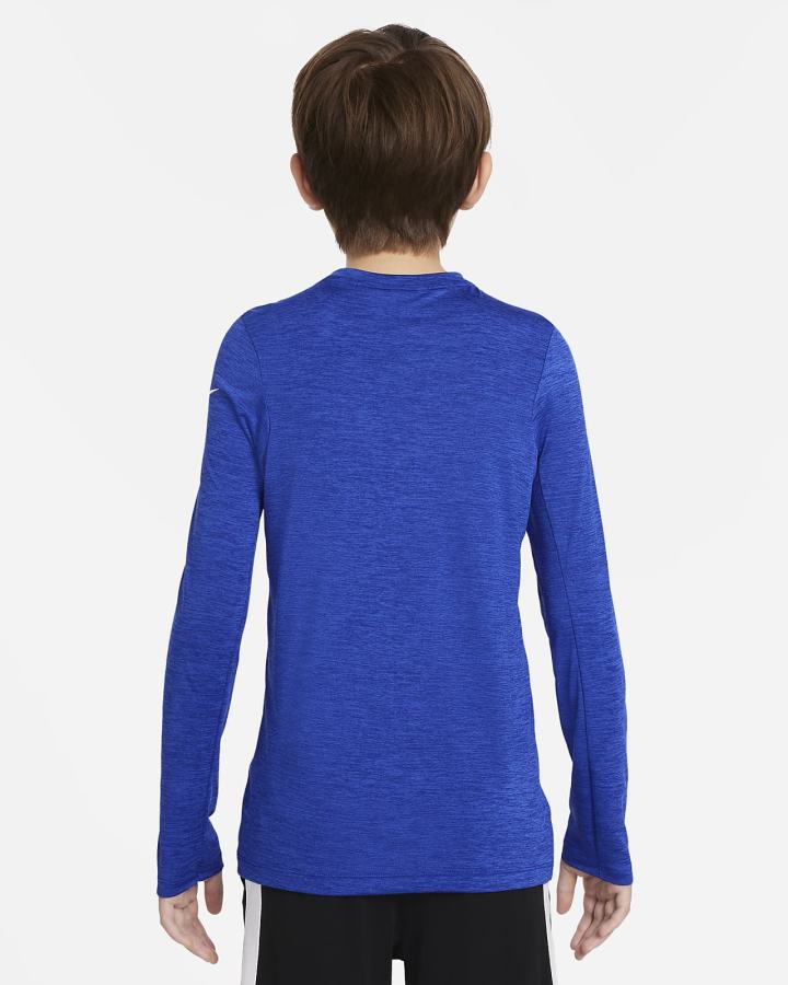 Nike Dri-FIT Kids Long-Sleeve Training Top Za Dječake Košulje Kraljevska Plava Tamno Kraljevska Plava Plave Bijele | HR-35096PVRG