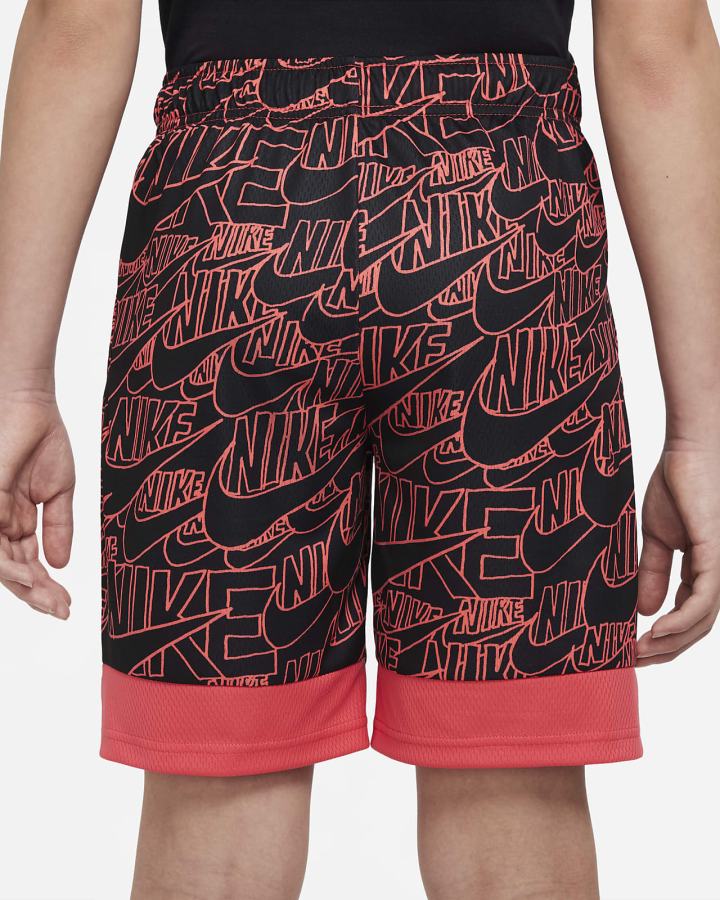 Nike Dri-FIT Kids Printed Training Za Dječake Kratke Hlače Svijetlo Crvene Bijele | HR-90236KNIF