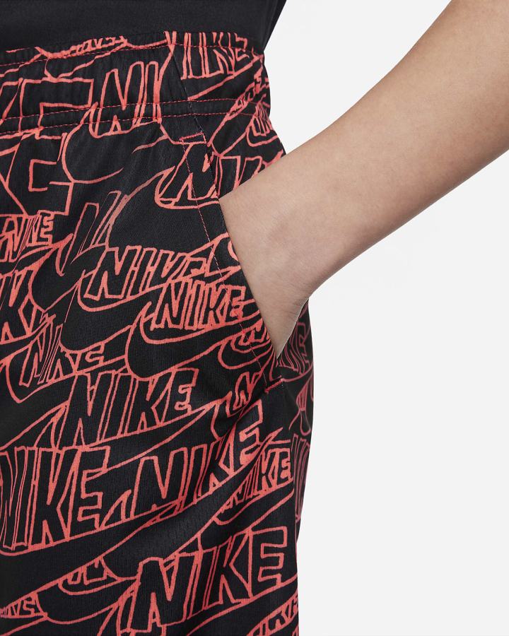 Nike Dri-FIT Kids Printed Training Za Dječake Kratke Hlače Svijetlo Crvene Bijele | HR-90236KNIF