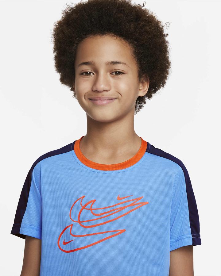 Nike Dri-FIT Kids Training Top (Extended Size) Za Dječake Majice Plave Tamnoplave Narančaste | HR-04186GPRY