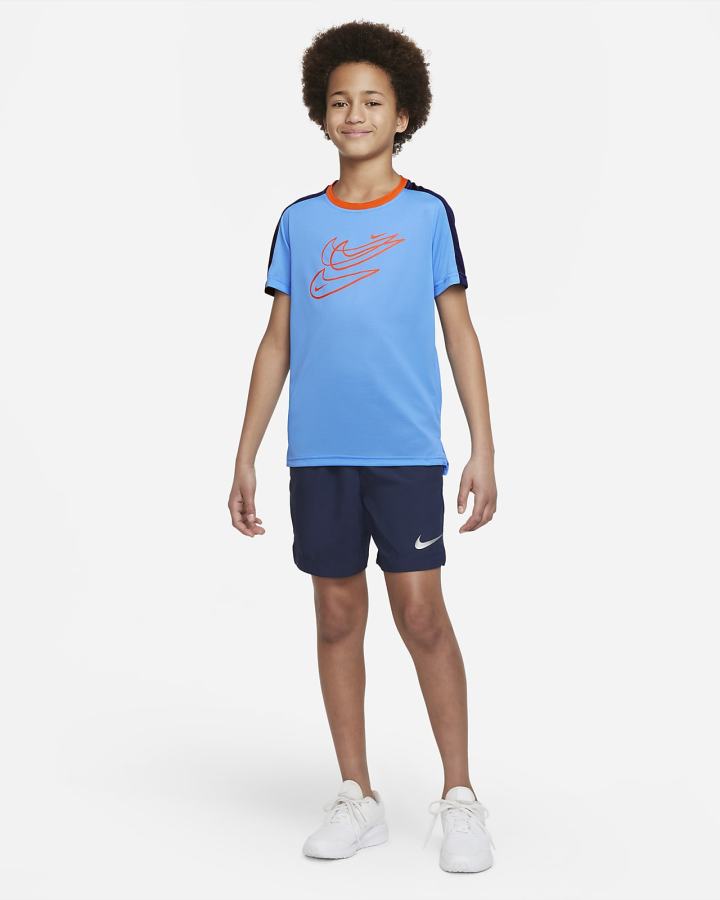 Nike Dri-FIT Kids Training Top (Extended Size) Za Dječake Majice Plave Tamnoplave Narančaste | HR-04186GPRY