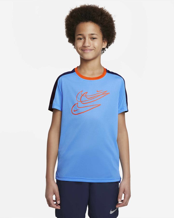 Nike Dri-FIT Kids Training Top (Extended Size) Za Dječake Majice Plave Tamnoplave Narančaste | HR-04186GPRY