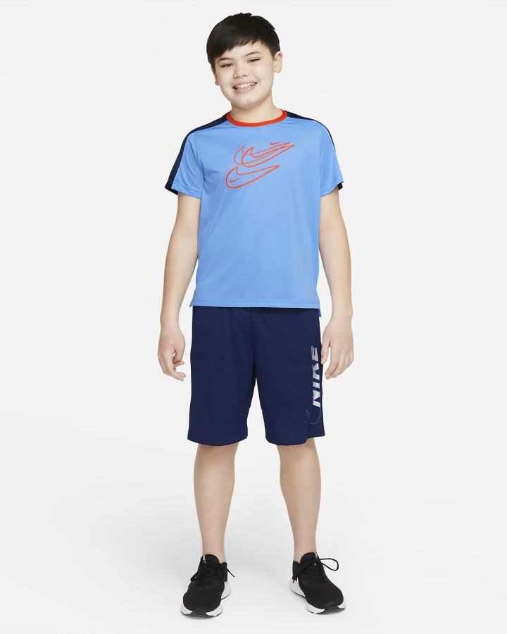 Nike Dri-FIT Kids Training Top (Extended Size) Za Dječake Majice Plave Tamnoplave Narančaste | HR-05624RKHC