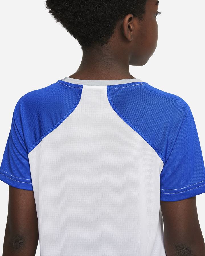 Nike Dri-FIT Kids Training Top (Extended Size) Za Dječake Majice Bijele Kraljevska Plava Svijetlo Sive | HR-58026MBFY