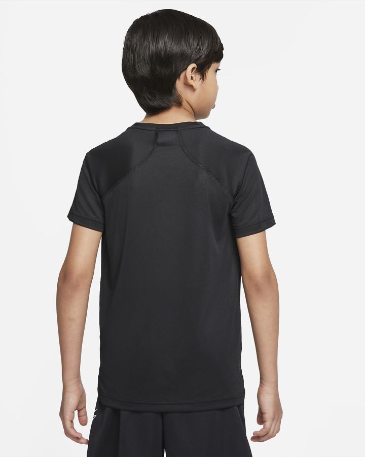 Nike Dri-FIT Kids Training Top (Extended Size) Za Dječake Majice Crne Bijele | HR-69408JART