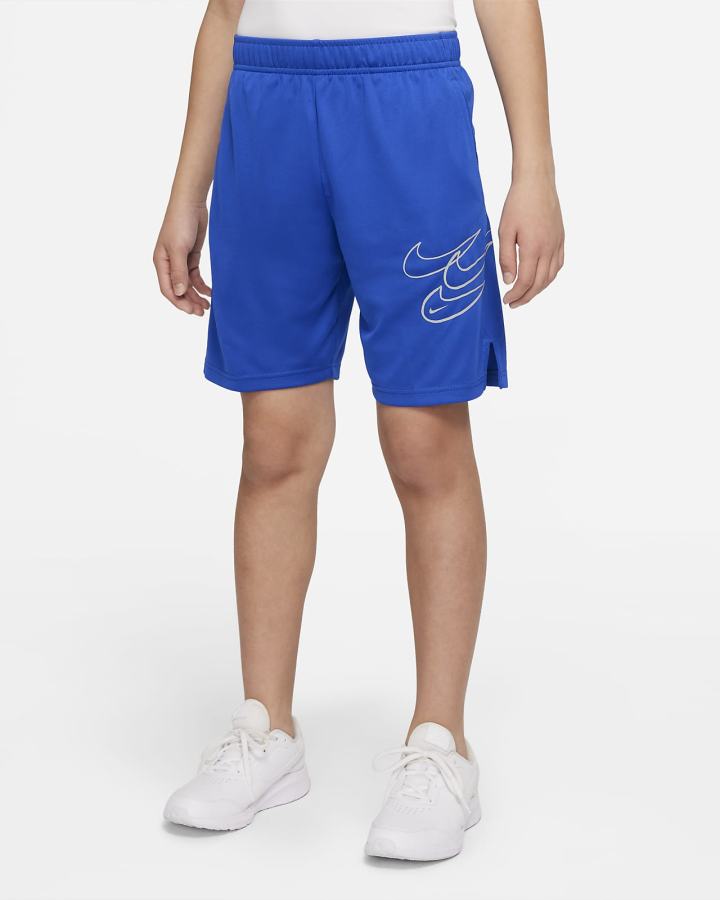 Nike Dri-FIT Kids Training Za Dječake Kratke Hlače Kraljevska Plava Svijetlo Sive | HR-91267OLHQ