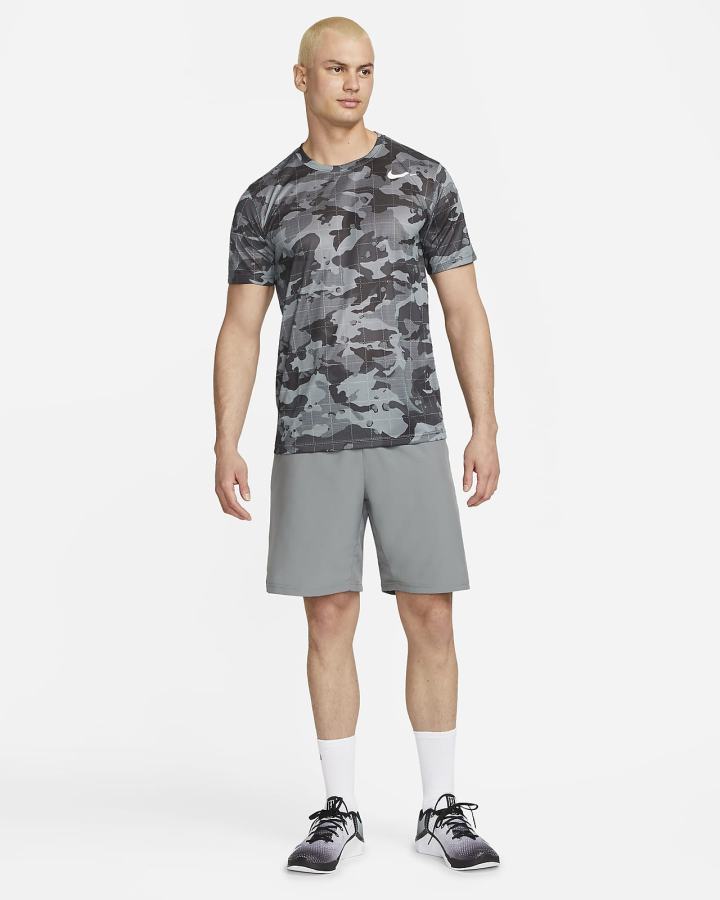 Nike Dri-FIT Legend Camo Training Muške Majice Sive | HR-27104XUVF