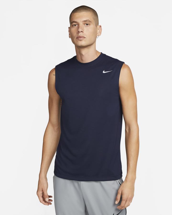 Nike Dri-FIT Legend Sleeveless Fitness Muške Majice Bijele Crne | HR-15029XOHR