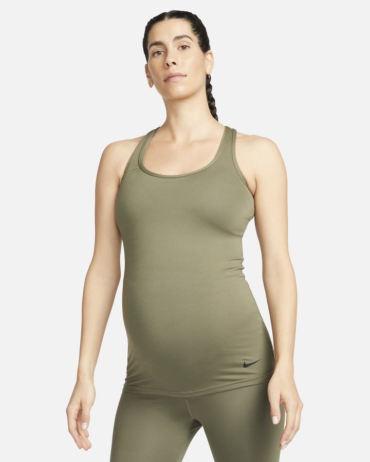 Nike Dri-FIT (M) (Maternity) Ženske Majica Bez Rukava Maslinasto Zelene Crne | HR-04871OFMC