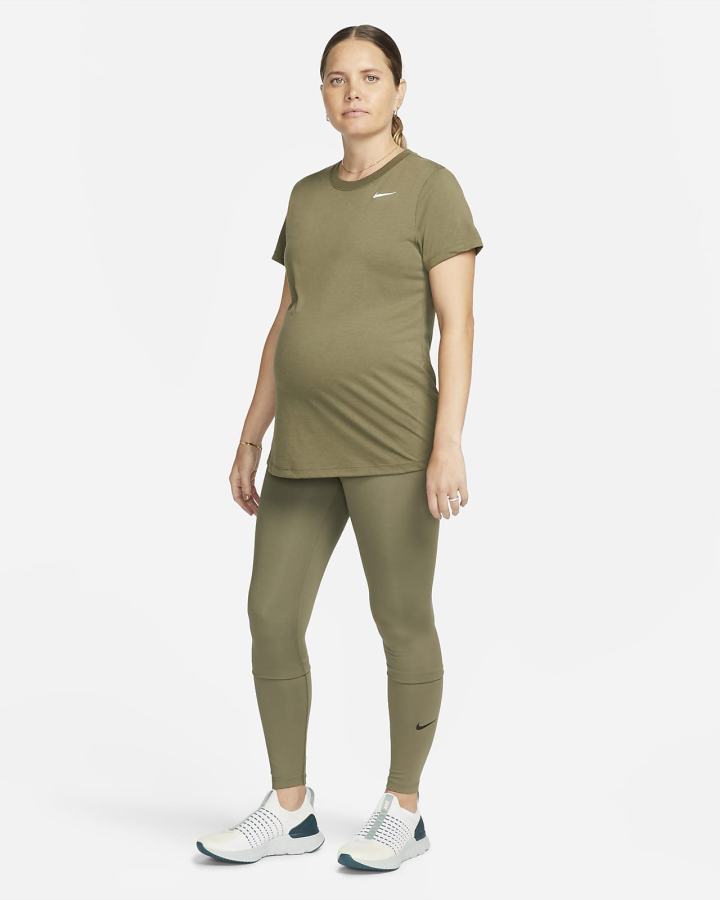 Nike Dri-FIT (M) (Maternity) Ženske Majice Maslinasto Zelene | HR-46038XLDS