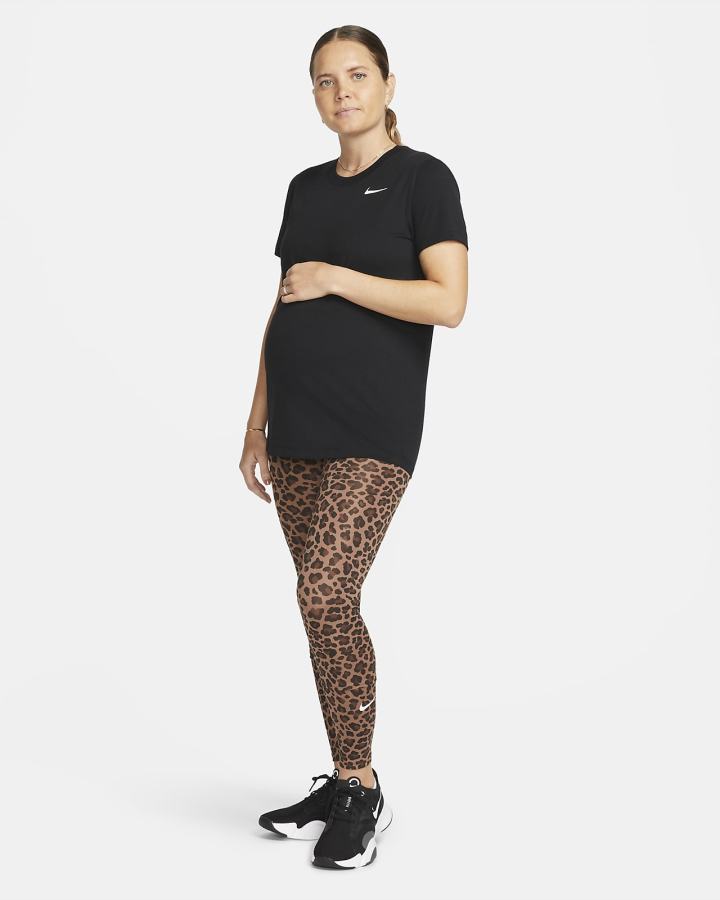 Nike Dri-FIT (M) (Maternity) Ženske Majice Crne Bijele | HR-53720GYWT