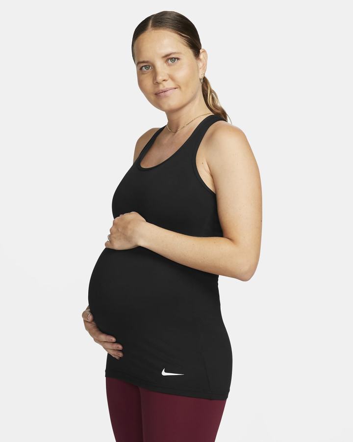 Nike Dri-FIT (M) (Maternity) Ženske Majica Bez Rukava Bijele | HR-59463UNOC