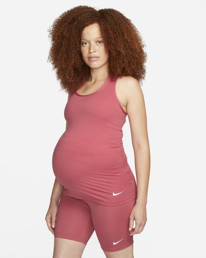 Nike Dri-FIT (M) (Maternity) Ženske Majica Bez Rukava Roze Bijele | HR-76943YWBI