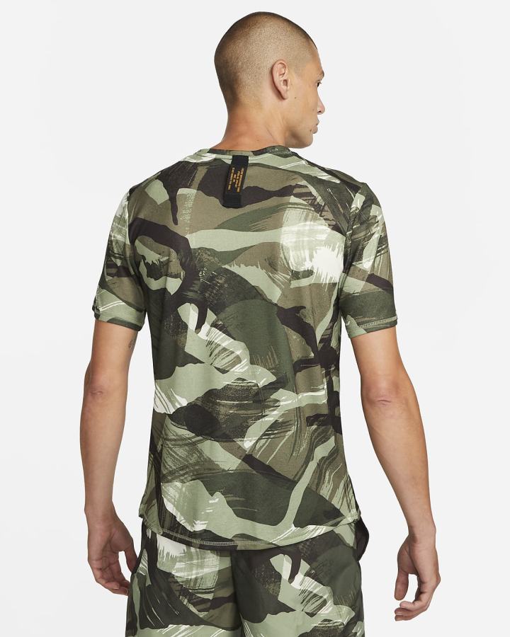 Nike Dri-FIT Miler Short-Sleeve Camo Muške Majice Zelene | HR-21398SIPZ