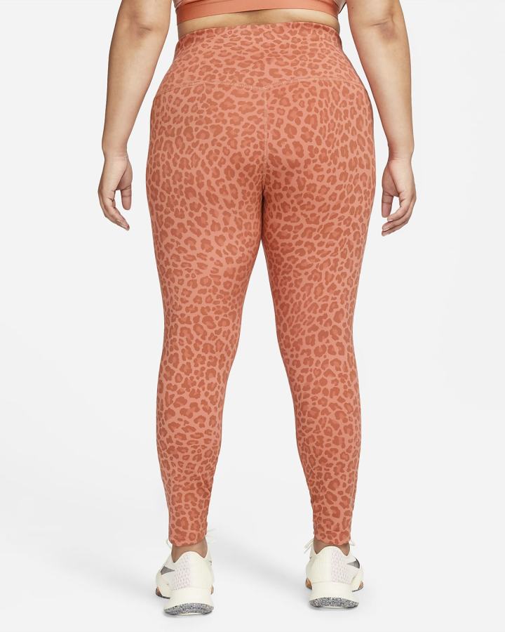 Nike Dri-FIT One High-Waisted Printed Ženske Tajice Bijele | HR-85724KWZE