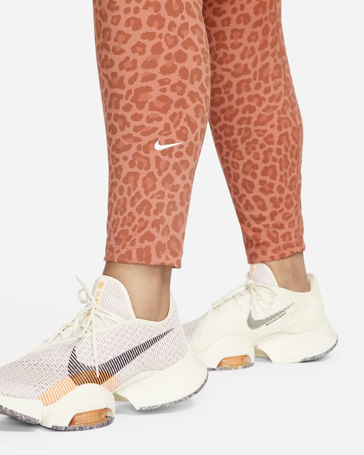 Nike Dri-FIT One High-Waisted Printed Ženske Tajice Bijele | HR-85724KWZE