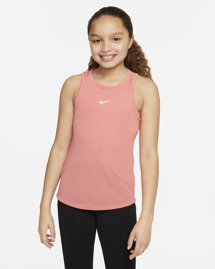 Nike Dri-FIT One Kids (Extended Size) Za Djevojčice Majica Bez Rukava Roze Plave | HR-75862BIZL