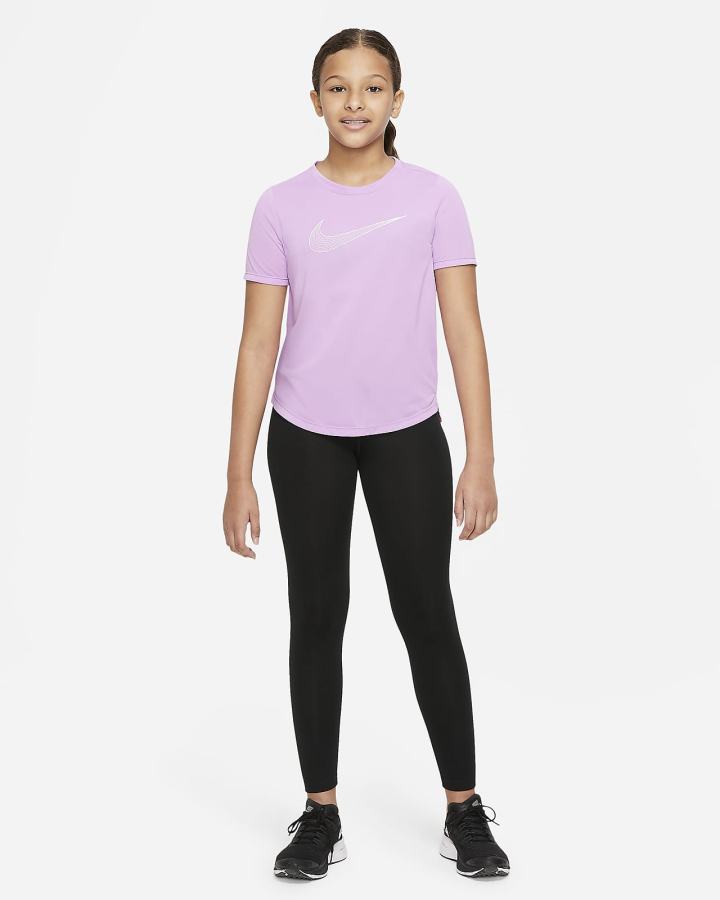 Nike Dri-FIT One Kids Short-Sleeve Training Top (Extended Size) Za Djevojčice Majice Ljubičaste Menta | HR-65781YFVQ