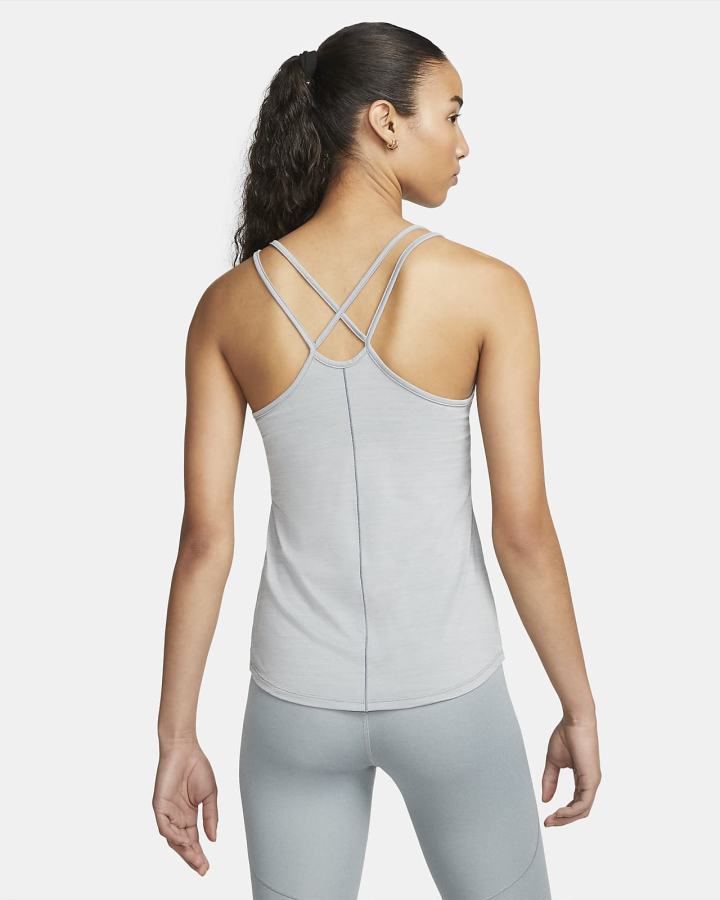 Nike Dri-FIT One Luxe Slim Fit Strappy Ženske Majica Bez Rukava Sive | HR-07685KMHQ