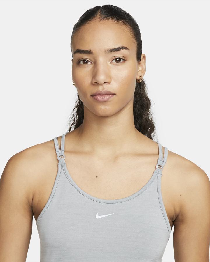 Nike Dri-FIT One Luxe Slim Fit Strappy Ženske Majica Bez Rukava Sive | HR-07685KMHQ