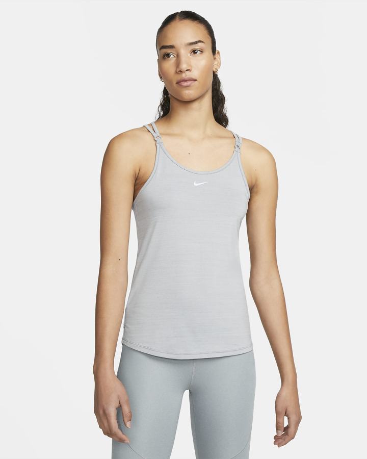 Nike Dri-FIT One Luxe Slim Fit Strappy Ženske Majica Bez Rukava Sive | HR-07685KMHQ