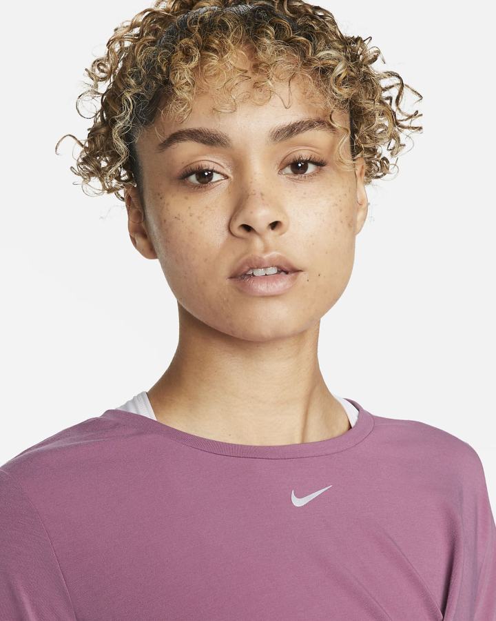 Nike Dri-FIT One Luxe Twist Cropped Short-Sleeve Top Ženske Majice Svijetlo Bordo | HR-05916WQFT