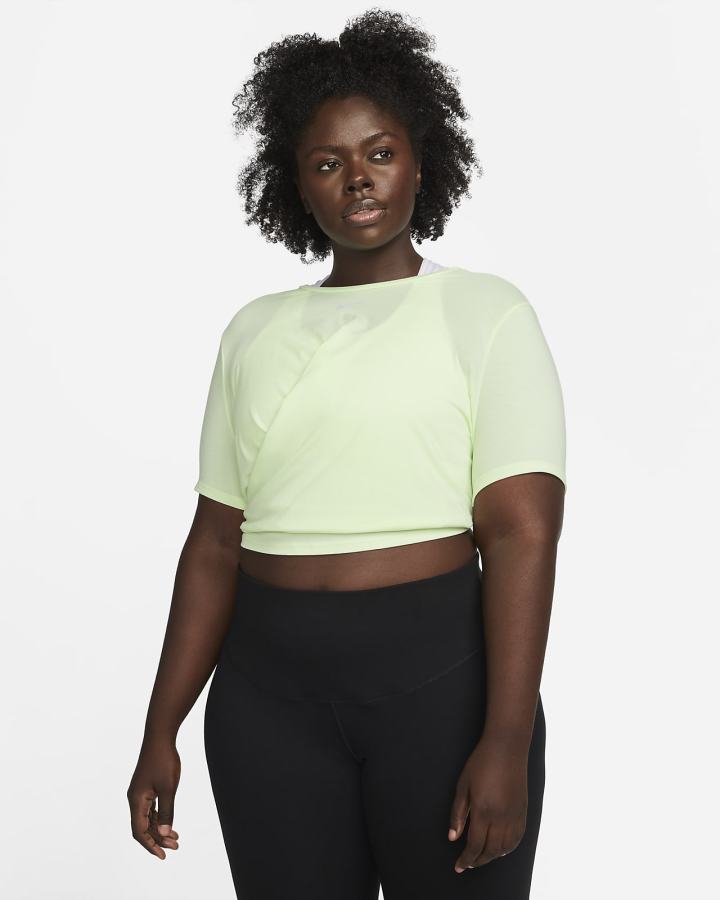 Nike Dri-FIT One Luxe Twist Cropped Short-Sleeve Top Ženske Majice Svijetlo Zelene | HR-25938AZWT