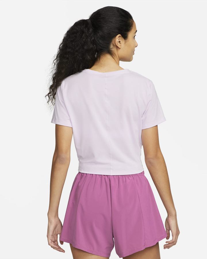 Nike Dri-FIT One Luxe Twist Cropped Short-Sleeve Top Ženske Majice Ljubičaste | HR-40687WXNY